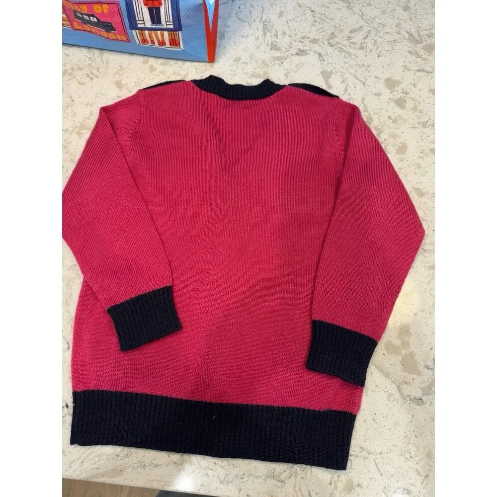 Blue bears By Nicolas And bears Girls Pink Navy Equestrian Crest Cardigan 6 Year